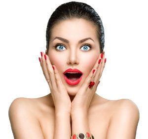Botox Woman Surprised No Wrinkles